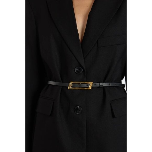 Heaven Mayhem Capsule Belt in Black & Gold Small New Womens Skinny Buckle - Picture 7 of 10